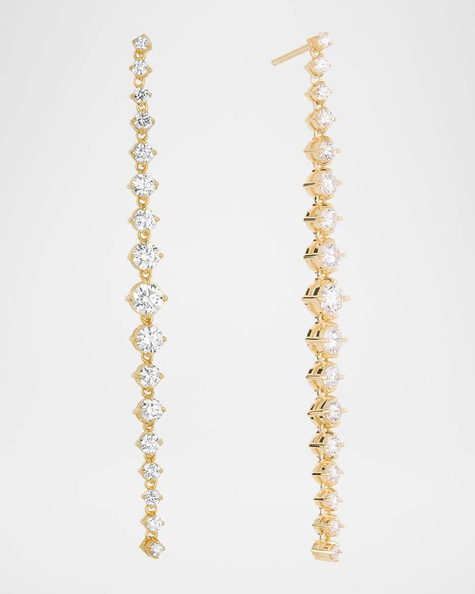 Linear Moveable Diamond Earrings